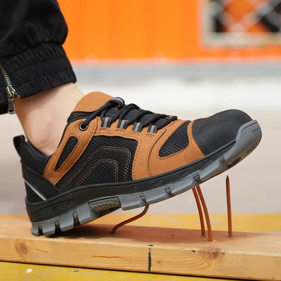 Steel Toe Shoes for Men Lightweight Fashion Safety Sneakers Breathable Comfortable Safety Toe Slip On Sport Shoes for Work