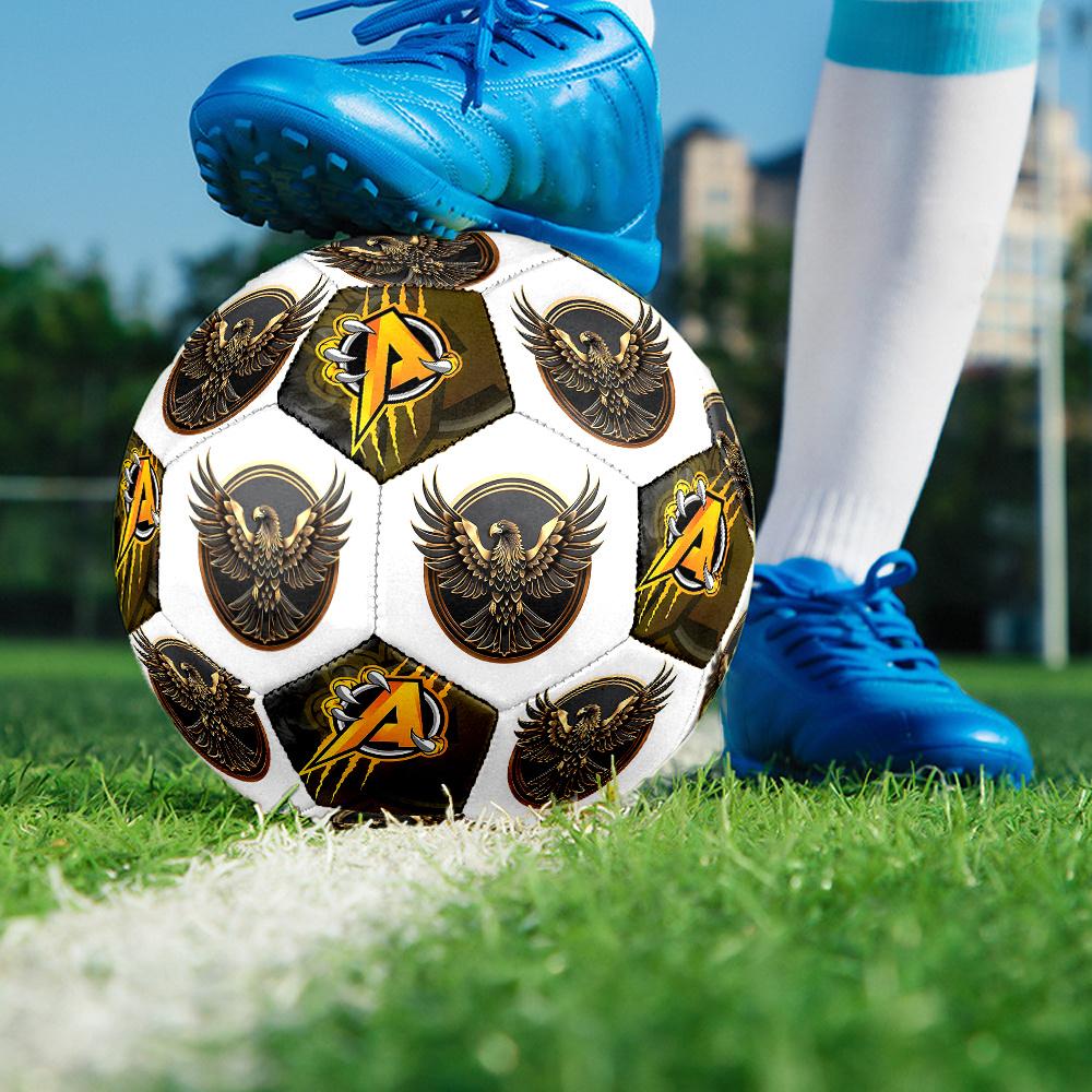 1PC Eagle Emblem Lion Power Symbol Soccer Ball Size 5 Football Machine Sewn Indoor/Outdoor Universal Football Surprise Collection n58
