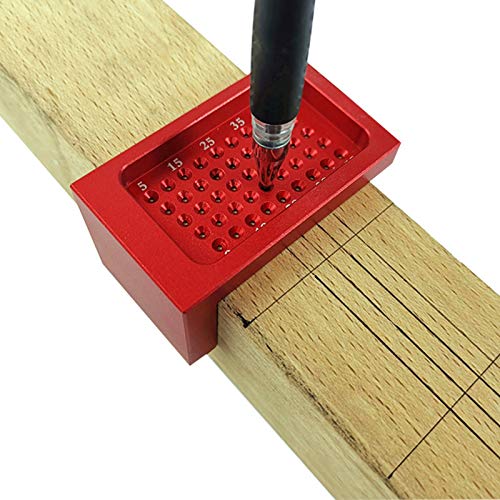 CarAngels Woodworking T-Square, Direct Marking Ruler, Right-Angle Gauge, High-Precision 1mm Hole Spacing, Aluminum Carpentry Marking Tool (T-50)