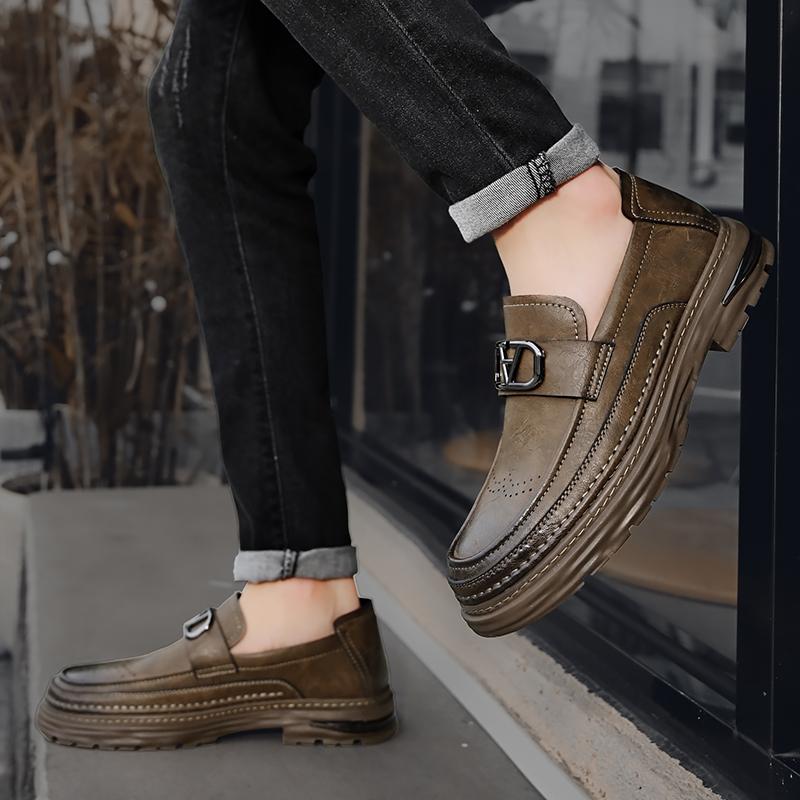 Men's Casual Leather Shoes Slip On Formal Shoes Dress Shoes Wedding Shoes