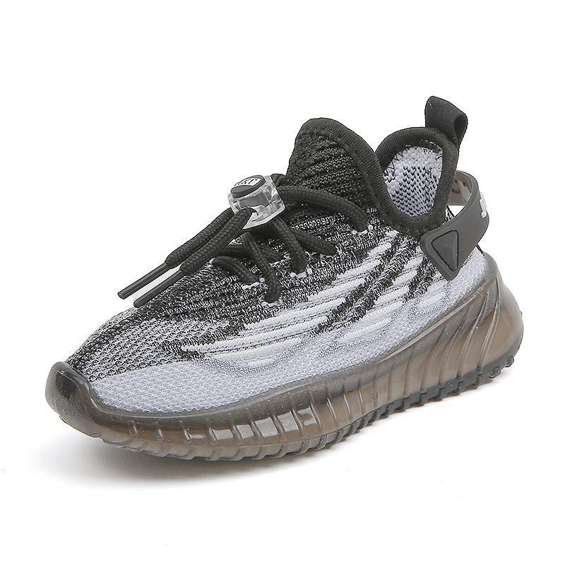 Spring and Autumn Children's Ultra-light Soft-soled Comfortable Boys and Girls Fashion Breathable Flying Knit Sports Shoes