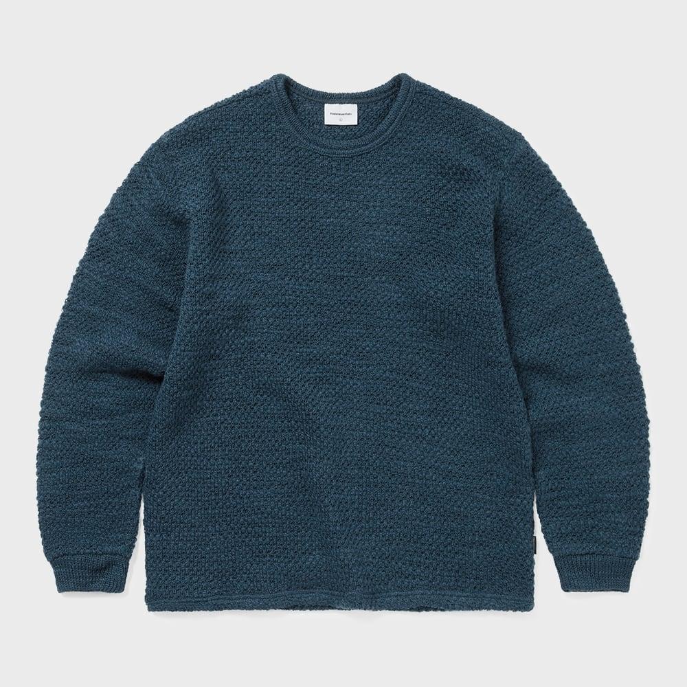 

ЭТО Никогда Не Та Шерсть Крючком Вязаный L Длинный рукав Круглый вырез Синий S