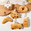 Plush Bread Doll Keychain: Cute Couple Backpack Pendant & Cartoon Accessory