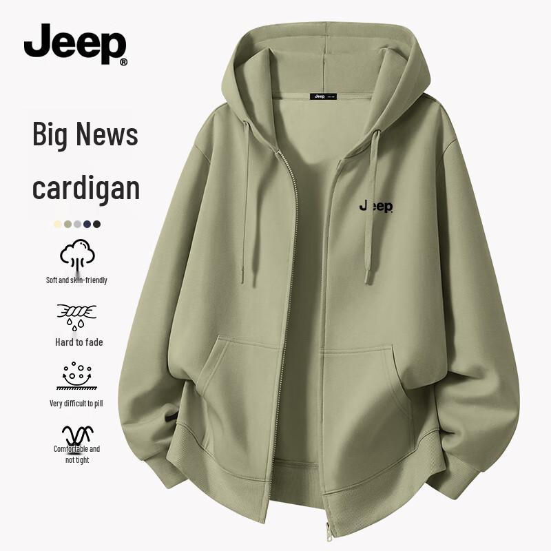 

JEEP Men s Heavyweight Hooded Zip-Up Sweatshirt L