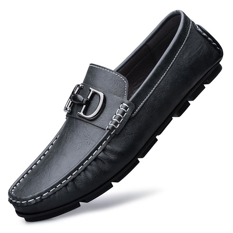 Summer 2025 Men s Leather Driving Moccasins - Large Size Slip-on Shoes 38