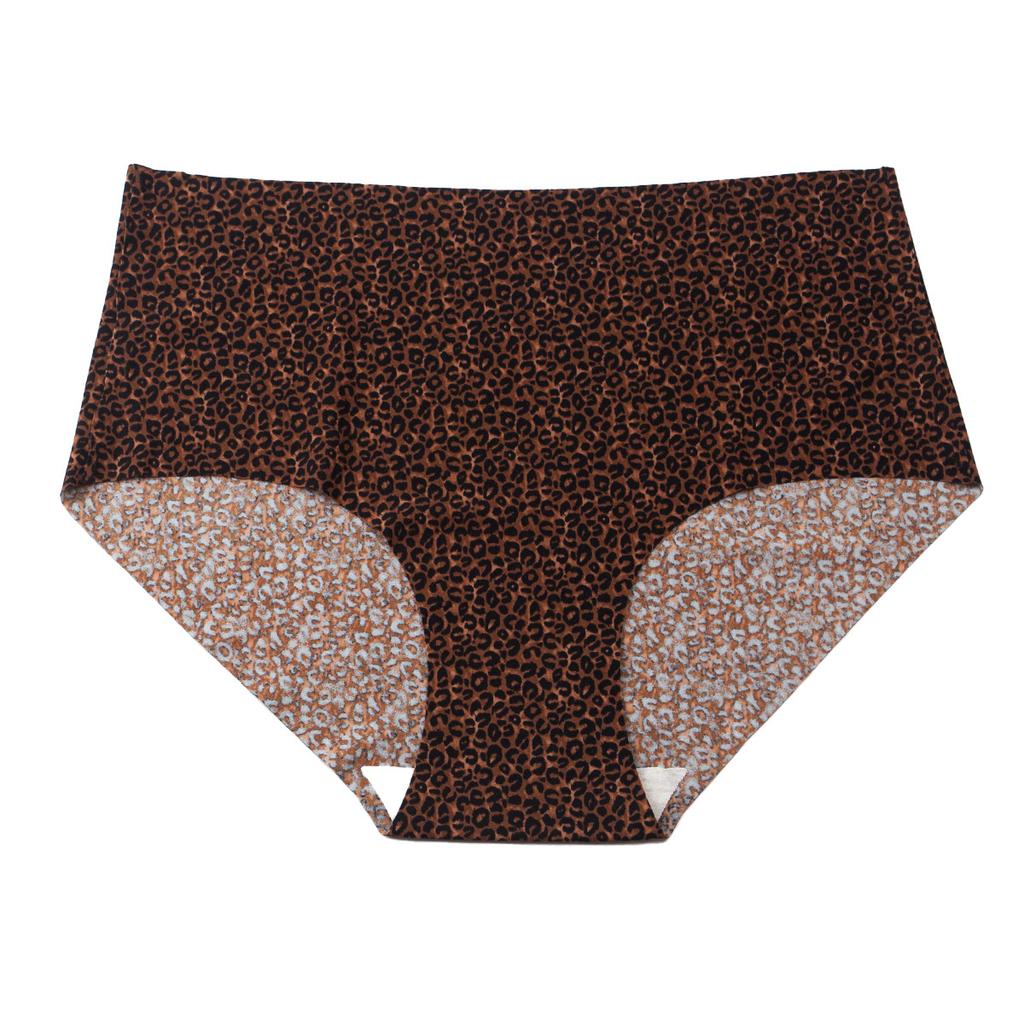 Summer Fashion Women's Leopard Print Mid Waist Underwear Comfortable Breathable Sexy Hip Hugging Women's Triangle Underwear