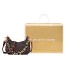 New MICHAEL KORS Artificial Leather Shoulder Bag Baguette Bag Handbag Shoulder Bag Women's Dark Brown & Acorn Brown 35S2G4CU1B-BROWN