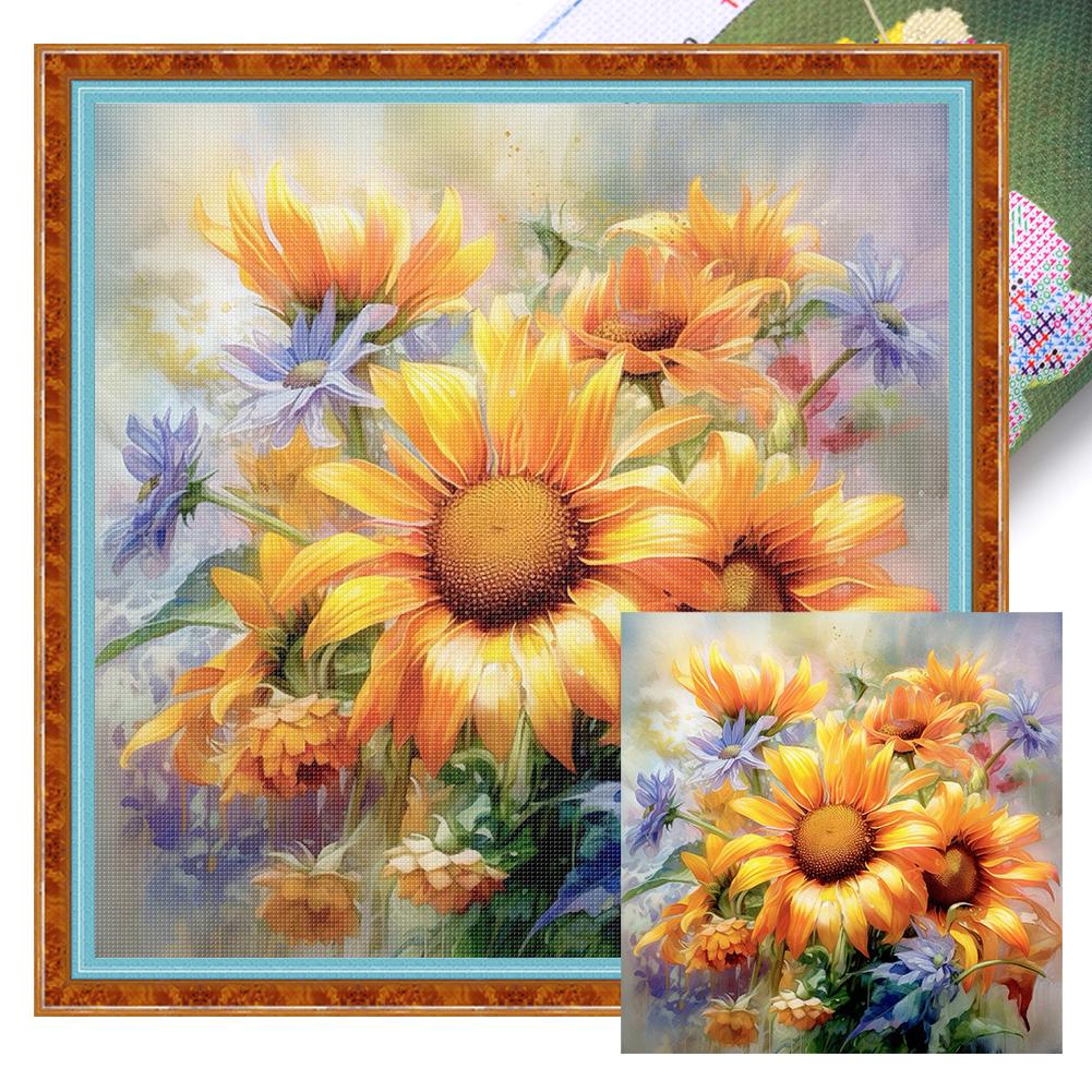 

Набор для вышивания крестом с принтом Пейзаж 40x40см Сделай сам 11CT Набор для вышивки Декор