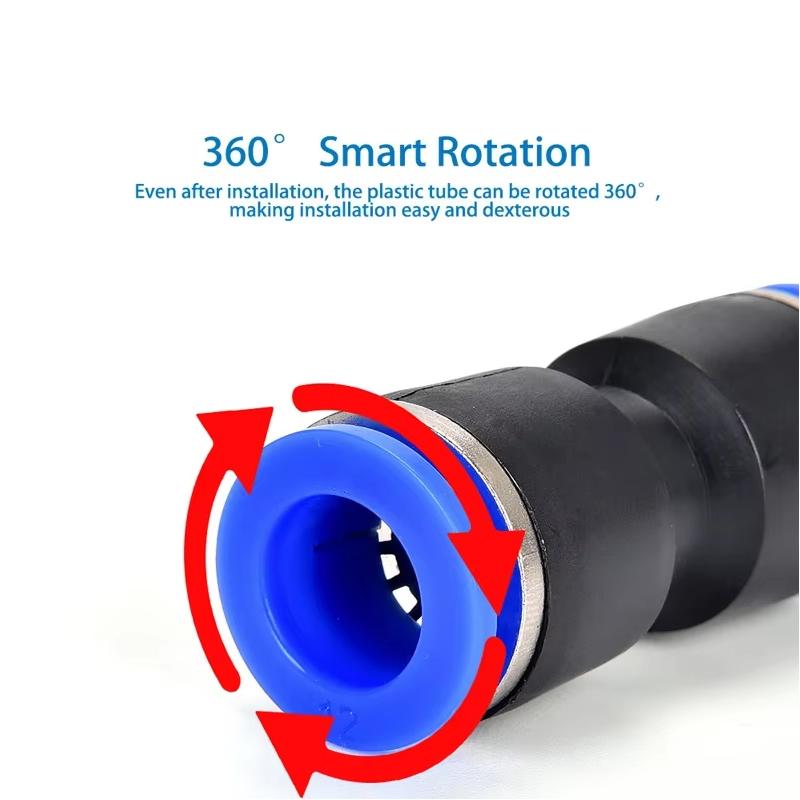 60PCS Boxed Set Air Straight Pneumatic Fittings PU Series Water Pipes Quick Release Connector Plastic Hose Couplings PU 4 6 8mm