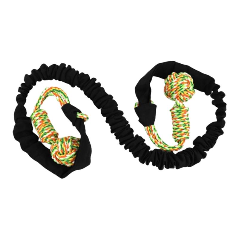 Dogs Knot Rope Toy Physical Activity Outdoor Bungee Tug Toy Knot Rope Toy Interactively Pet Mouth Clean Training Toy