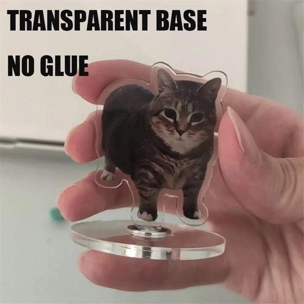 

Oiiaioo Meme Cat Pattern Acrylic Rotating Stands for Desk Decoration Home Accessories Decor Car Motorcycle Kids Adults Gift