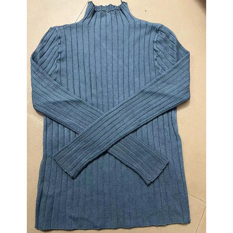 

Женские свитера с длинным рукавом и полувысоким воротником, однотонные, повседневные, вязаные, элегантные, модные, облегающие, топы 24972 One Size синий