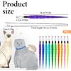 10PCS Cat Worm Toy, Replacement Cat Worm Toy Refills with Black String Cats Wand Attachments Worms Toys for Indoor Cats Kitten