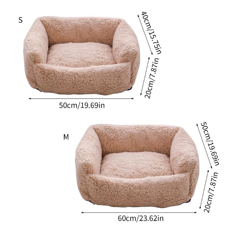 Pet Bed Kittens Puppy Birthday Gift for Dog Detachable Furry Cover for Dog and Cats Warm Bed Nest