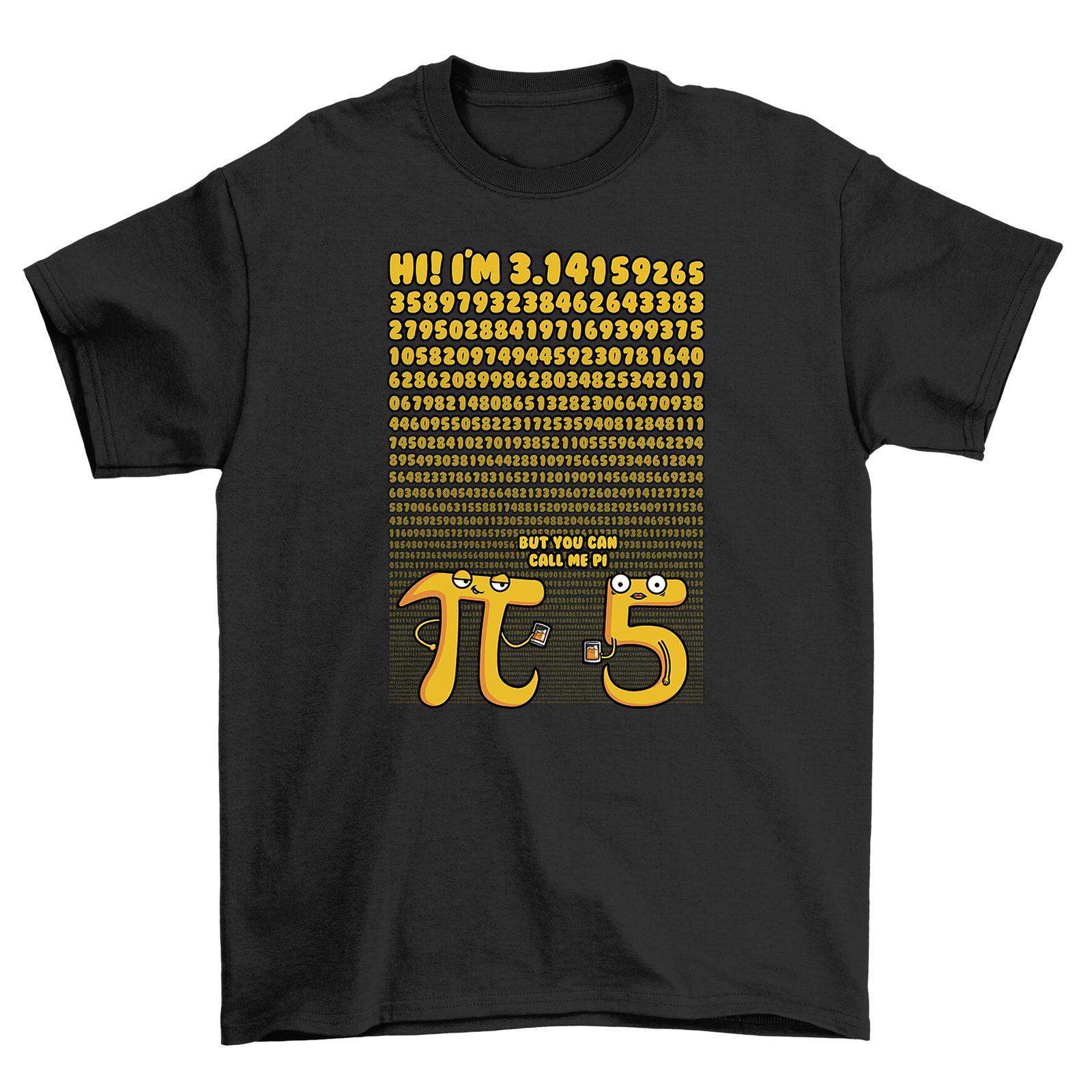 You can call me Pi - Funny Math Pun Pi Symbol T-Shirt Mens Womens Tees Top for Mathematicians and Geeks 2XL