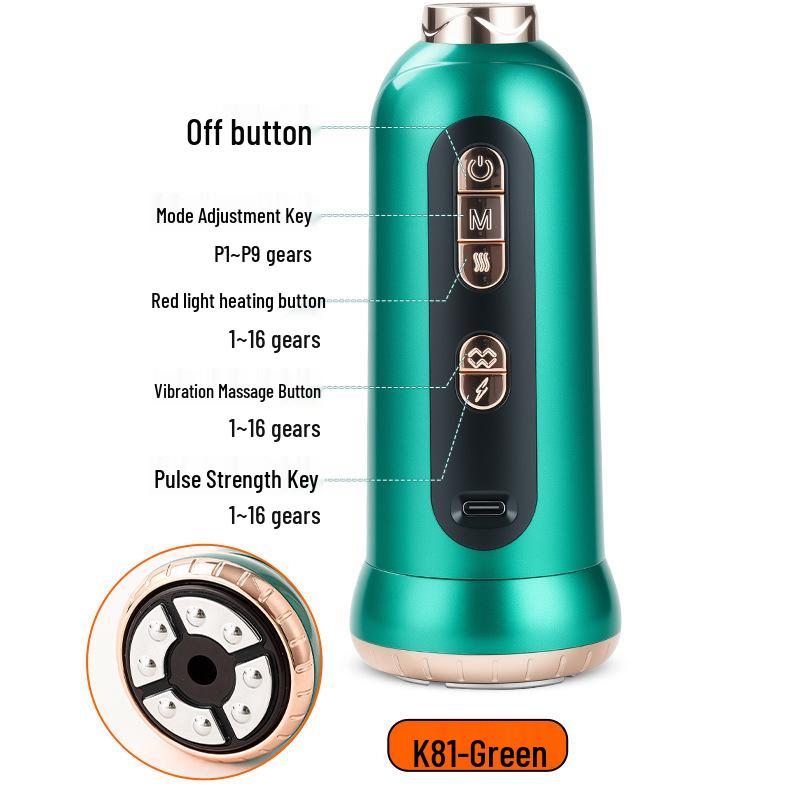 Electric Gua Sha & Cupping Set: Microcurrent Pulse Massage Tool & Meridian Brush