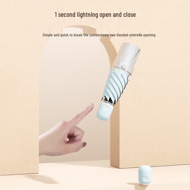 ZUODU Automatic Titanium Silver Compact Sun Umbrella