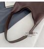 Retro Solid Color Tote Bag - Versatile Large Capacity Women's Handbag
