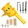 Kit di 41 guide per trapano per lavorazione del legno, perni di centraggio, localizzatore di fori dritti, strumento per fori di trapano per legno
