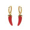 Jewelry Accessories Fruit and Vegetable Earrings Lip Starfish Charms Ear Buckle Alloy Dripping Oil Enamel Hoop Earrings Girls