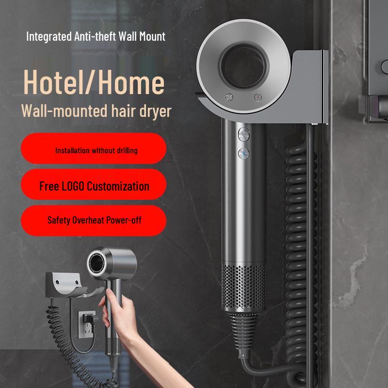 High-Speed Wall-Mounted Hair Dryer for Homes and Hotels
