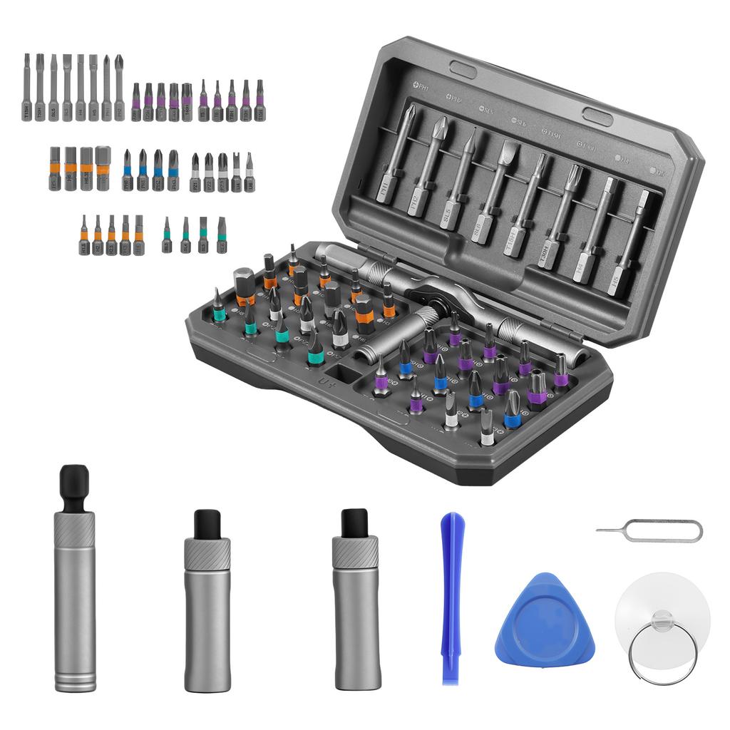 42 in 1 Magnetic Screwdriver Set Multi-functional Ratchet Screwdriver Set Multi Bit Drive Set for Furniture Computer Repair Tool