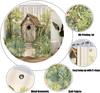 Rustic Farmhouse Shower Curtain Primitive Country Outhouse Vintage Wooden Backhouse Grass Yard Nature Garden Fabric Bathroom