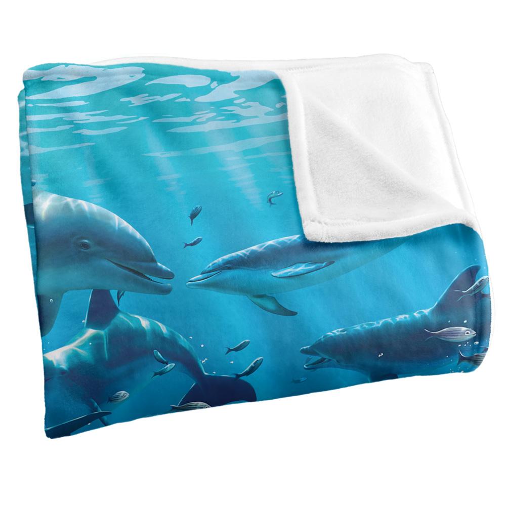 Royce McClure Silky Dolphin Waves Supersoft Blanket