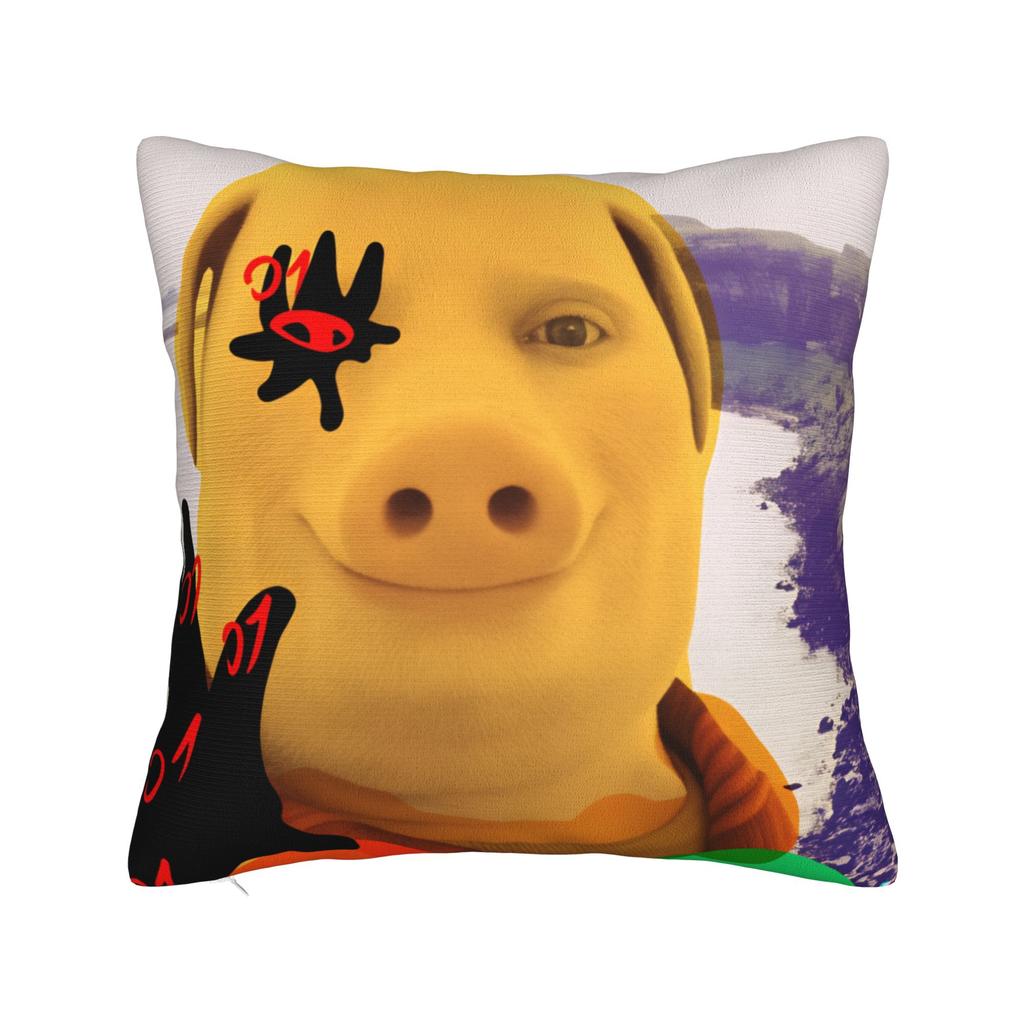John Pork Is Calling Pillow Cover Square Pillow Case Cushion Cover Novelty Graphic Pillowcases For Sofa Home Decorative