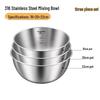 ZISIZ 316 Food-Grade Stainless Steel Mixing Bowl