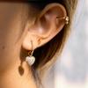 Yori New Stainless Steel Heart-shaped Pendant Earrings Waterproof Daily Recommend Chic Charm Jewelry Wholesale Bijoux