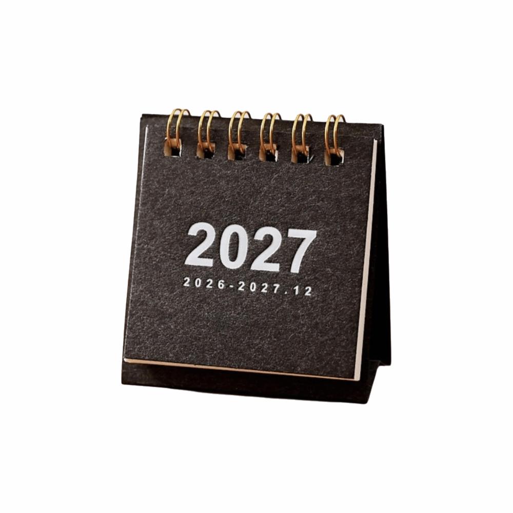 Double Coil Mini Calendar Standing Base Flip Calendar New 2027 Desk Calendar Home Office