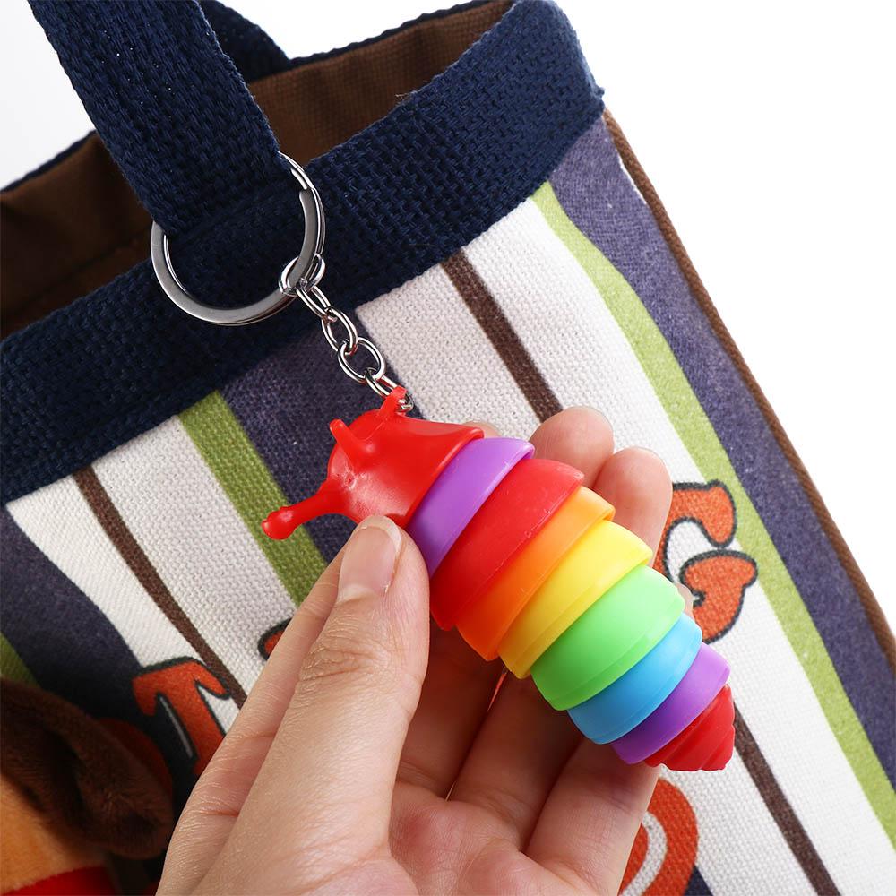Toys Key Ring Caterpillar Keyring Finger Slug Snail Caterpillar Key Chain Caterpillar Keychain
