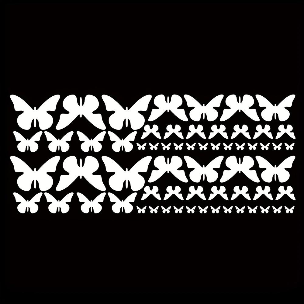62 шт. Розовые наклейки на автомобиль с бабочками - Виниловые наклейки из ПВХ для бампера, боковой двери и стайлинга кузова, Водонепроницаемые и прочные, с праздничной тематикой для Хэллоуина,