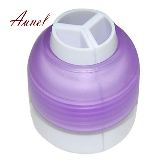 3 Hole 3 Color Icing Piping Bag Nozzle Converter Cream Coupler Cake Decor Tool