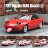 1/32 Mazda MX-5 miniaturní odlitek Miata Roadster hračka model auta zvuk a světelné dveře otevíratelné sběratelský dárek pro děti chlapce i dítě