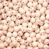 100pcs Smiling Face Wood Bead Spacer Beads Loose Bead for Jewelry Making DIY Handmade Craft Beads with Hole Accessories
