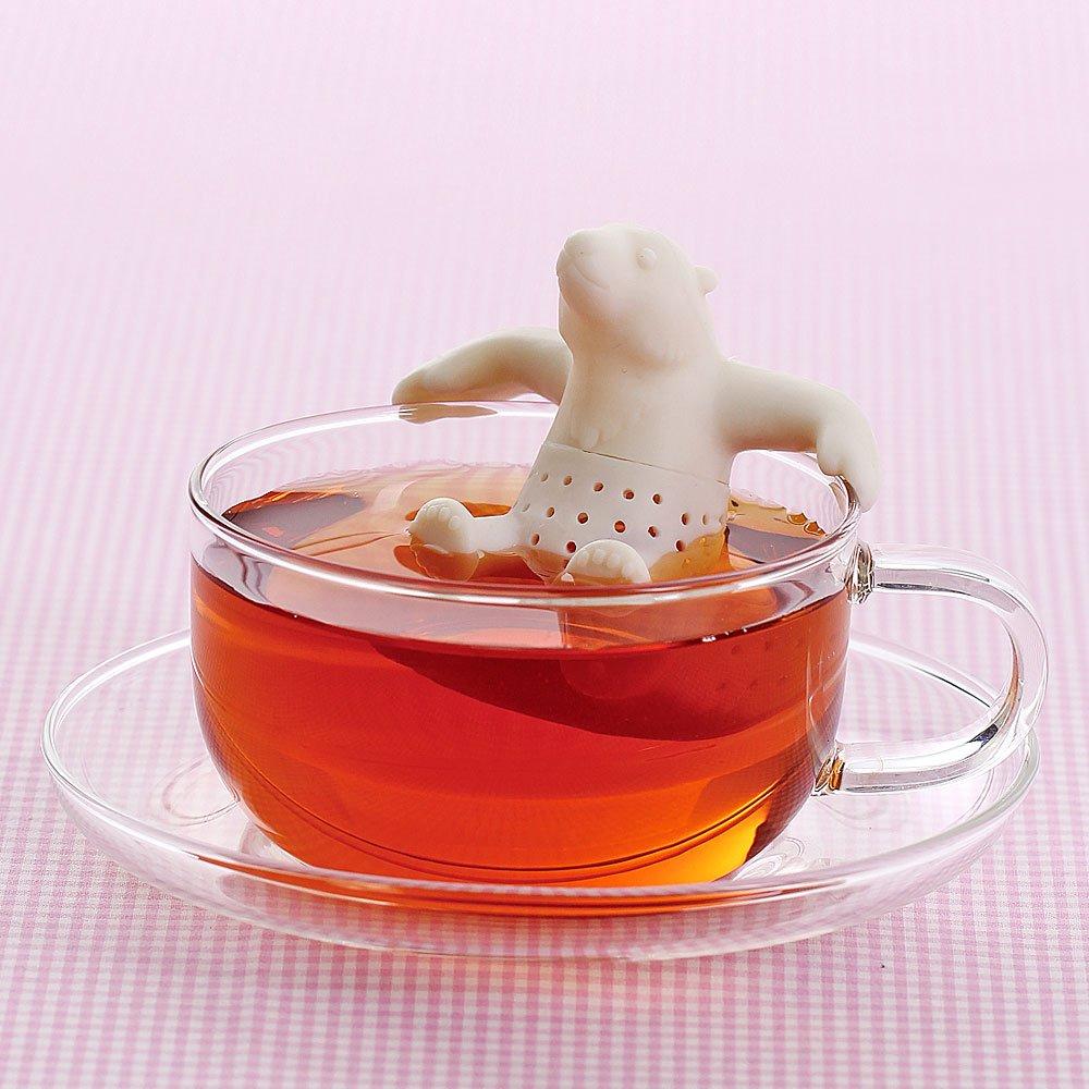 Carolata Animal Tea Strainer (Polar BearDishwasher and Microwave SafeSilicone) Cute Animal Tea Strainer Tea Infuser Gift