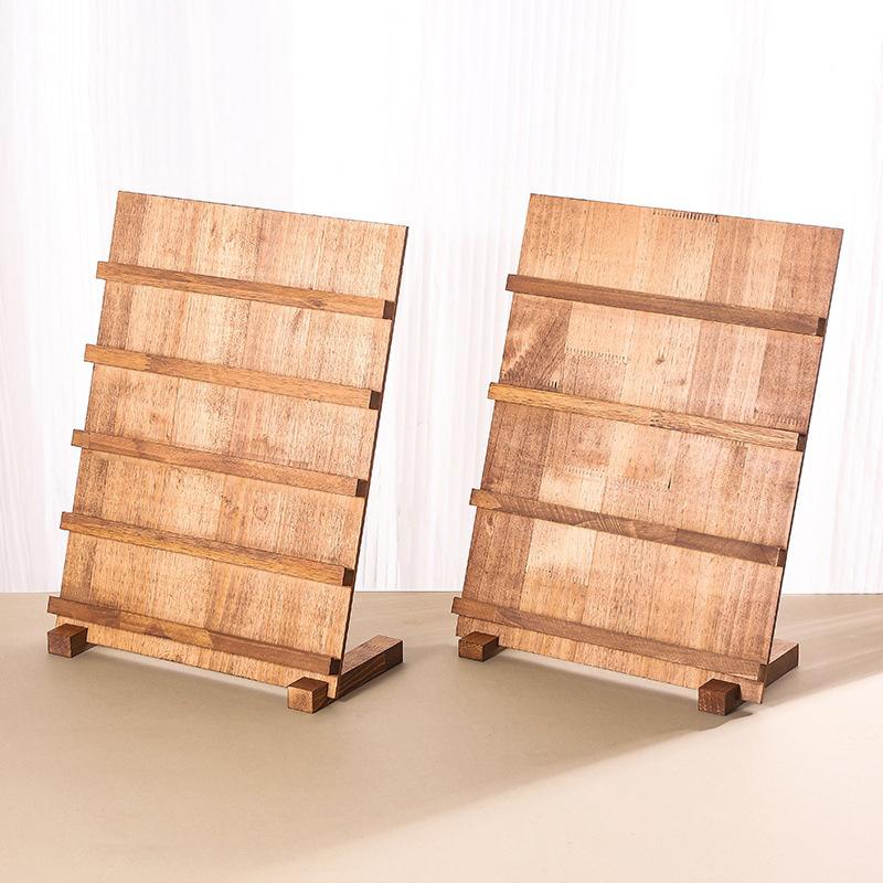 Ohrring-Aufsteller aus Holz 3/4/5 Ebenen Schmuck Ohrring-Aufsteller Holz Ohrringkartenhalter Für Zuhause Laden Organisation