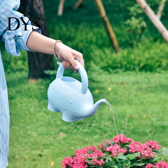 Water Pot Can Anti-slid Handle Cute Plastic Creative Watering Elephant Shape for Garden Bottle