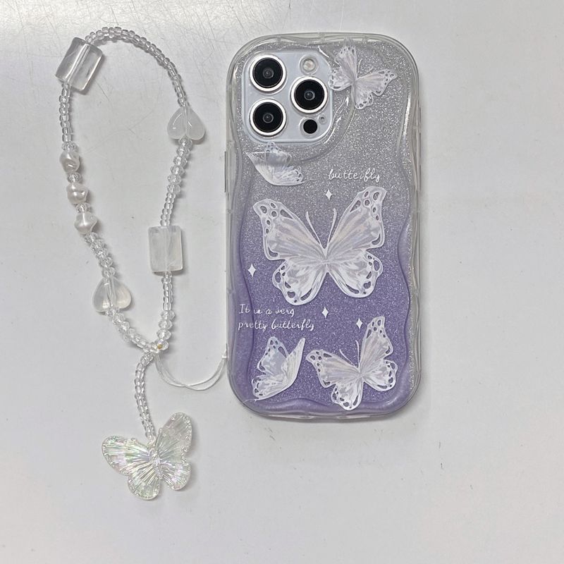 Applicable To Xiaomi POCO X7PRO Mobile Phone Case Glitter Butterfly Chain Redmi note14S Summer New Soft
