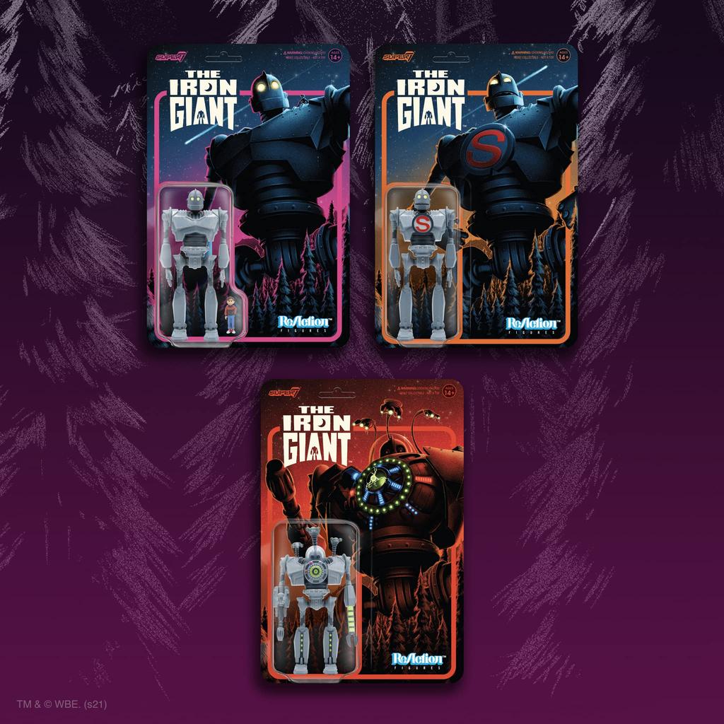 ReAction inch Iron Giant S Emblem Figurină de acțiune Super7 ReAction IRON GIANT Super figurină MOC versiunea 3.75. Ver.