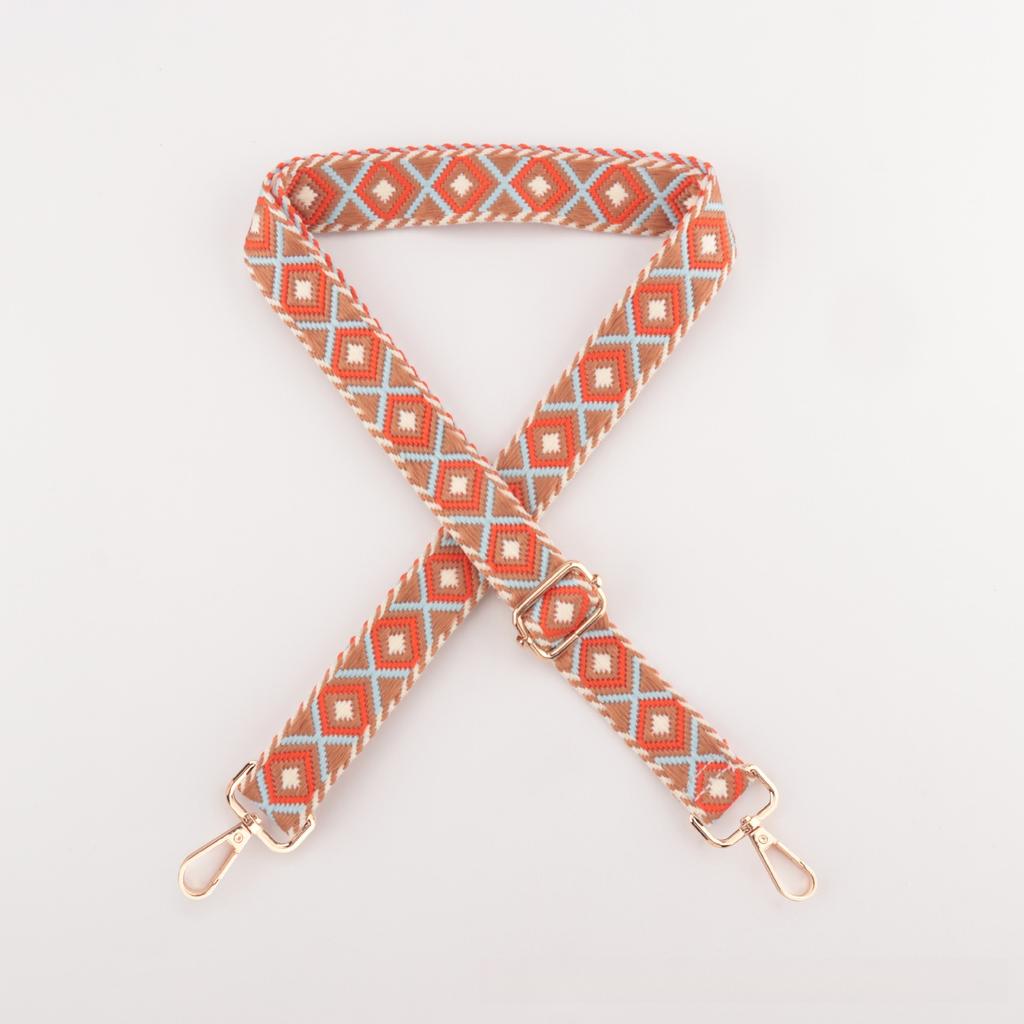 2.5cm Diamond Shoulder Strap Accessories Single Shoulder Crossbody Versatile Color Contrast Decompression Replacement Bag Strap