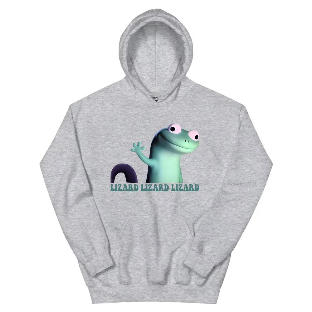 Lizard Meme Funny Graphic Hoodies Long Sleeve Casual Hooded Sweatshirts Women Men Clothing Cartoon Printing Sudaderas Unisex Top