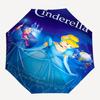 Cinderella, Fairy Godmother Automatic Opening and Closing Umbrella - 8 Ribs Portable Folding Umbrella with Plastic Handle, Suitable for Leis