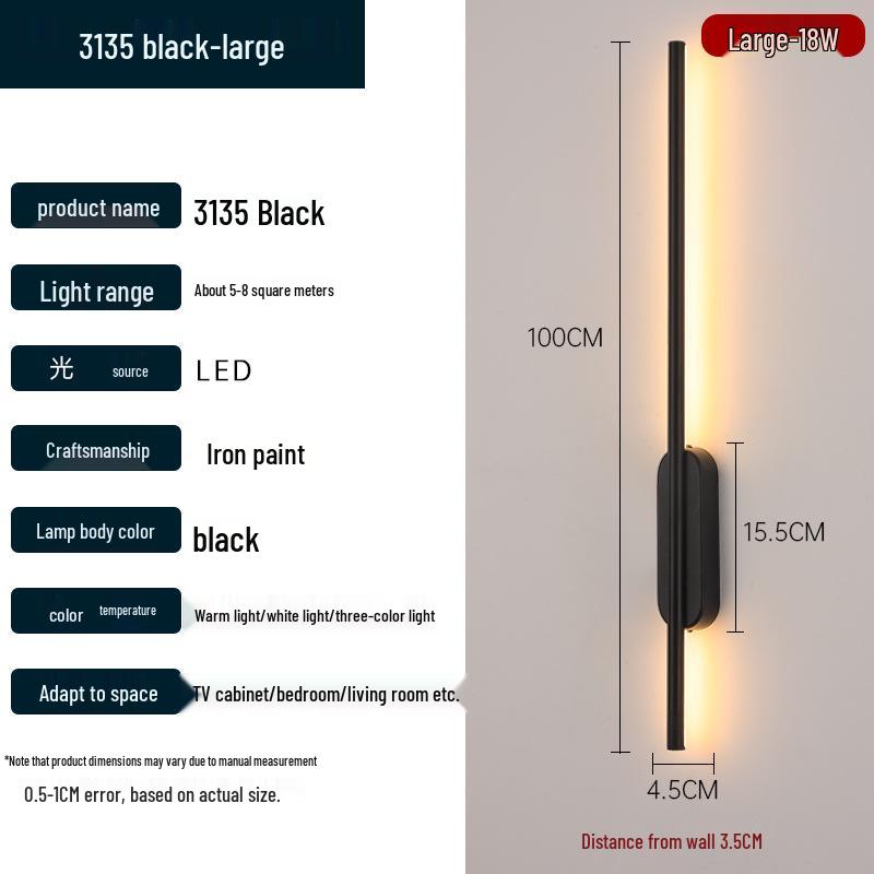 Modern Minimalist LED Anti-Glare Wall Light: Creative Indoor Lamp for Bedroom, Living Room, or Restaurant