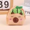 Cute Capybara Plush Wallet Cartoon Animal Coin Purse Portable Money Changer Pouch Earphone Storage Bag Birthday Gifts