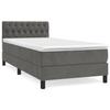VidaXL Divan Bed and Mattress Dark Grey 90x200 Cm Velvet - Model 3141462