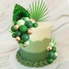 36 Pcs Balls Cake Toppers Palm Leaves Cake Decorations for Birthday Wedding Baby Shower Party Supplies