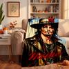 Coperte di flanella personalizzate Johnny Depp Morbidi Caldi Accoglienti Plaid per Arredamento Casa Regali di Festa